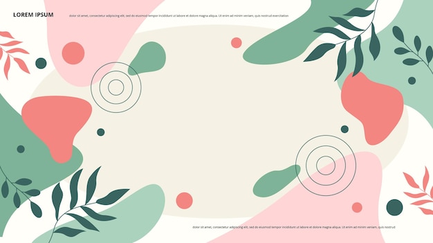 Fondo de estilo memphis geométrico con curvas planas abstractas