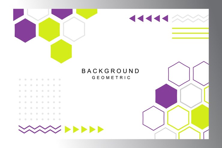 Vector fondo de estilo memphis hexagonal blanco moderno simple