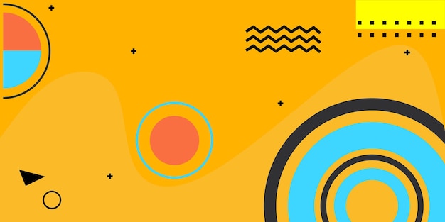 Fondo de estilo memphis simple y dinámico con color naranja adecuado para el póster del sitio web de banner