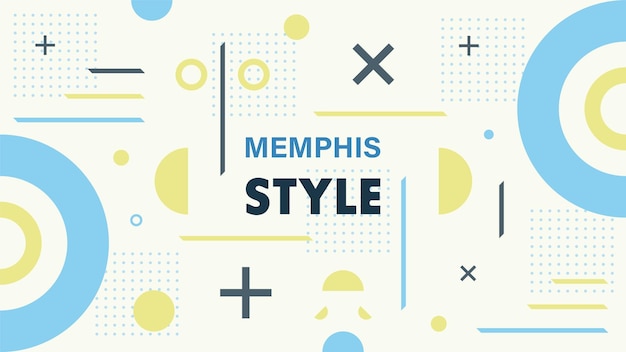 Fondo de estilo Memphis con varias formas geométricas