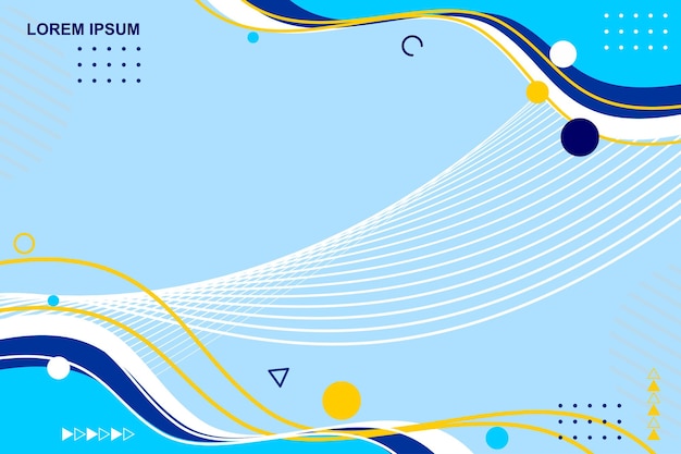 Fondo de estilo de negocio azul ondulado abstracto Vector EPS 10