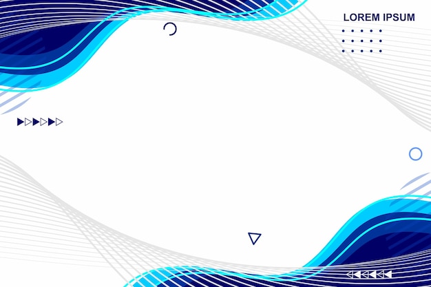 Fondo de estilo de negocio azul ondulado abstracto Vector EPS 10