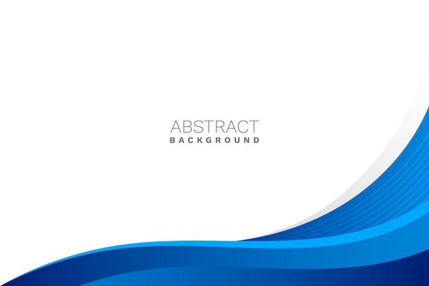 Vector fondo de estilo de negocio azul ondulado abstracto