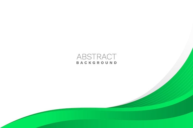 Vector fondo de estilo de negocio ondulado verde abstracto