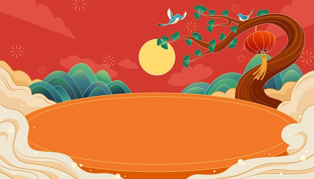 El fondo de estilo oriental elegante