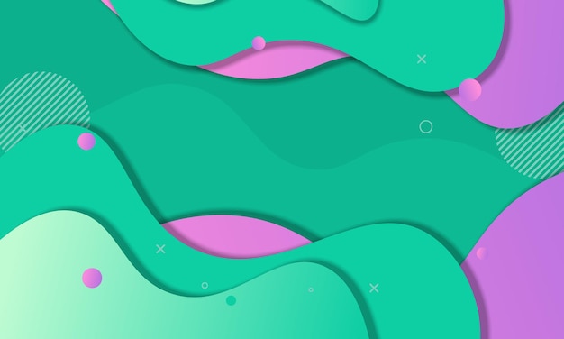 Fondo de estilo de papel fluido degradado abstracto ilustración vectorial