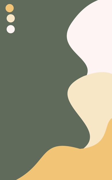 Fondo de estilo plano con colores pastel con diseño de estilo ondulado en ilustración vectorial