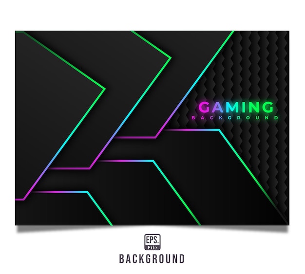 Fondo de estilo RGB de juegos futuristas modernos