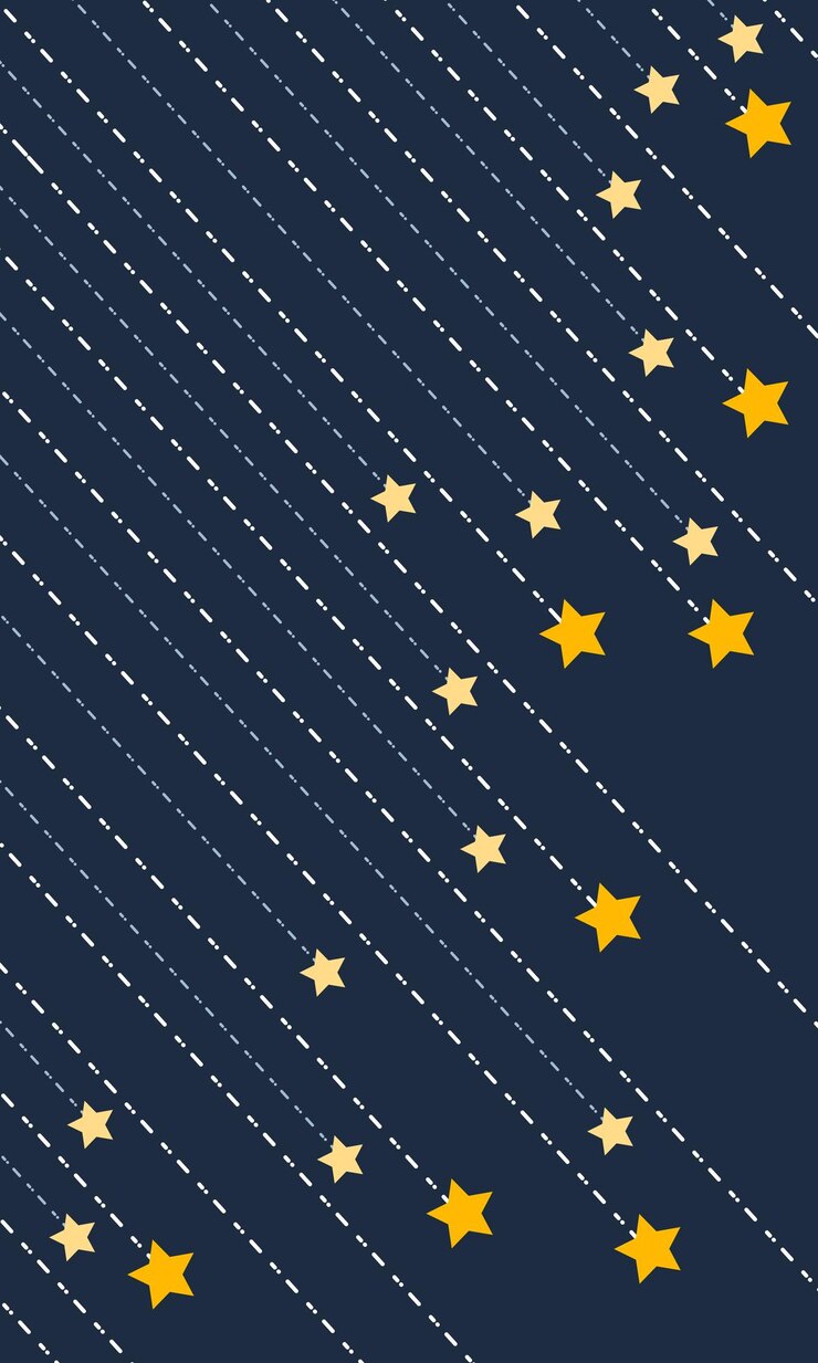 El fondo de la estrella caída es una ilustración plana de estilo simple.