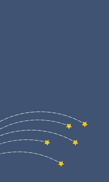 El fondo de la estrella caída es una ilustración plana de estilo simple.