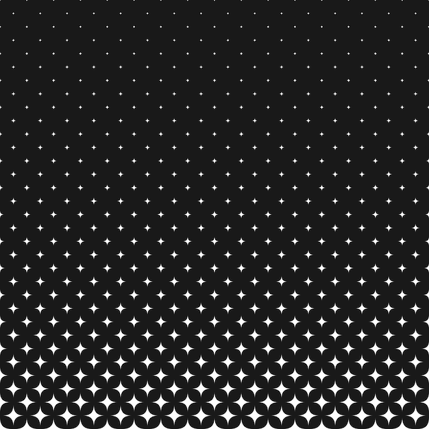 Fondo de estrella curvado monocromo abstracto retro