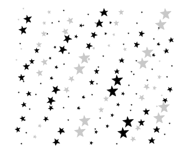 fondo de estrella dibujada a mano ilustración de patrón sin costuras vector
