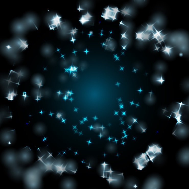 Vector fondo estrella galáctica con fuegos artificiales explosivos