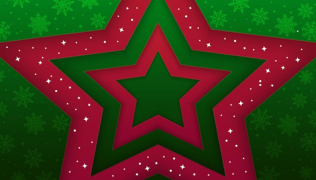 Vector fondo de estrella de navidad vectorial de alta calidad decoración vectorial fondo abstracto verde