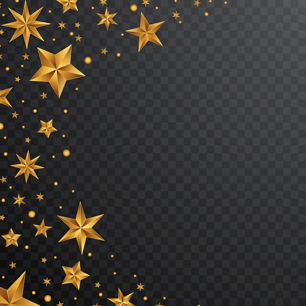 Vector fondo estrella de oro con concepto de navidad