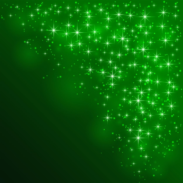 Fondo estrellado verde