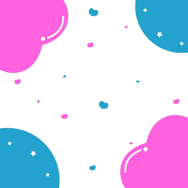 fondo con estrellas y corazones vector