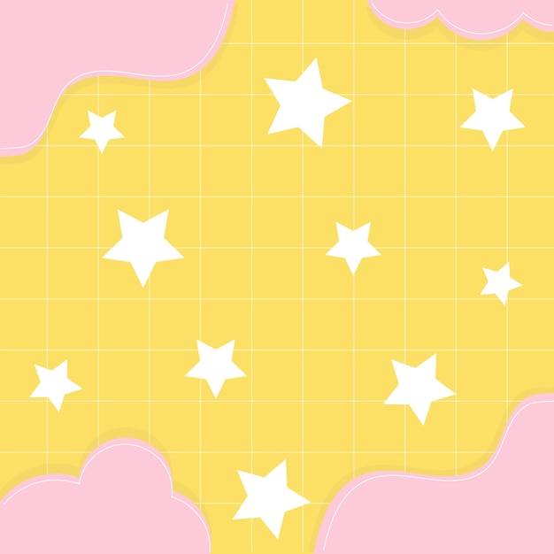 Fondo con estrellas y nubes Vector