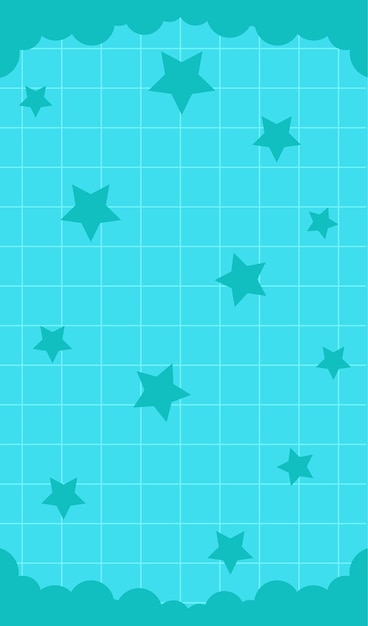 Fondo con estrellas y nubes Vector