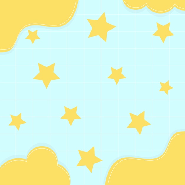 Fondo con estrellas y nubes Vector