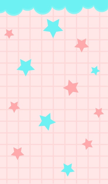 Fondo con estrellas y nubes Vector