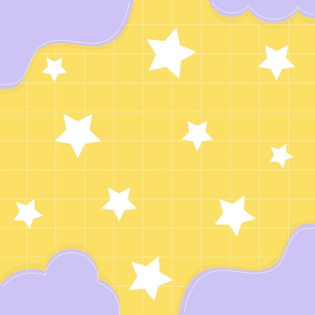 Fondo con estrellas y nubes Vector