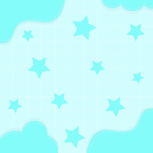 Fondo con estrellas y nubes Vector