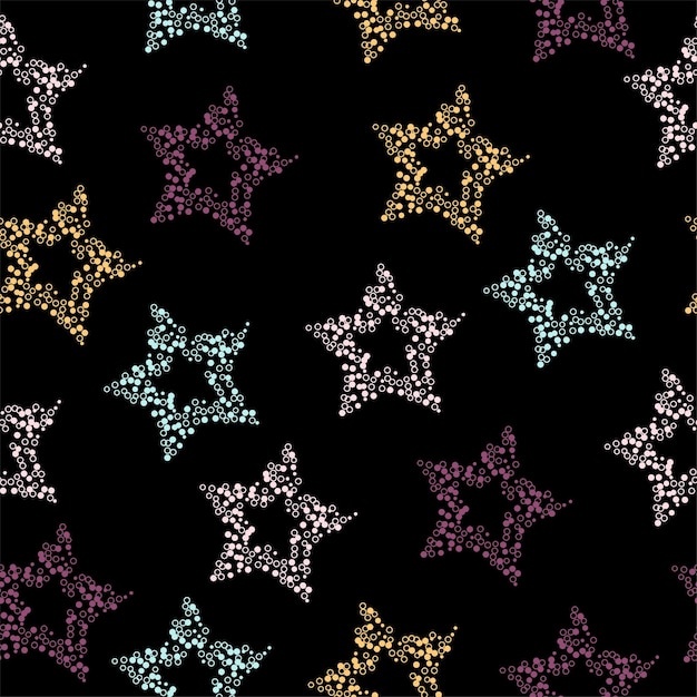 Fondo de estrellas Vector sin costuras