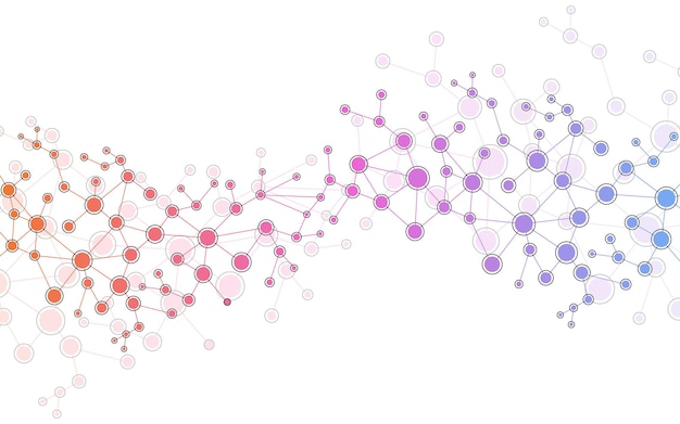 Fondo de estructura molecular Conceptos de ciencia y tecnología