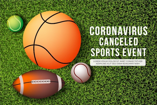 Fondo de eventos deportivos cancelados