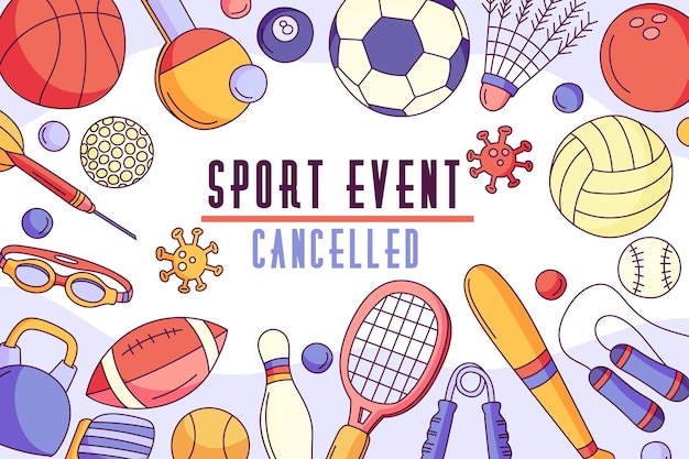 Fondo de eventos deportivos cancelados