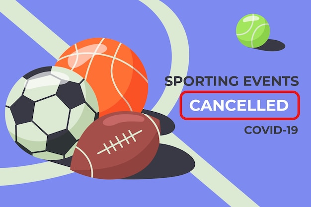 Fondo de eventos deportivos cancelados