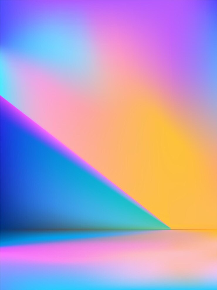 Fondo de exhibición de producto de fotografía de estudio holográfico o iridiscente vectorial para productos de moda y belleza
