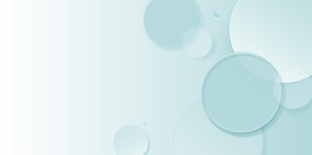 Fondo de exhibición de productos cosméticos con vidrio azul en vista superior diseño de discos circulares de vidrio para diseño vectorial de presentación de envases