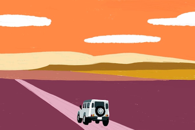 Fondo de exploración diseño de paisaje vector de diseño de pincel de pintura
