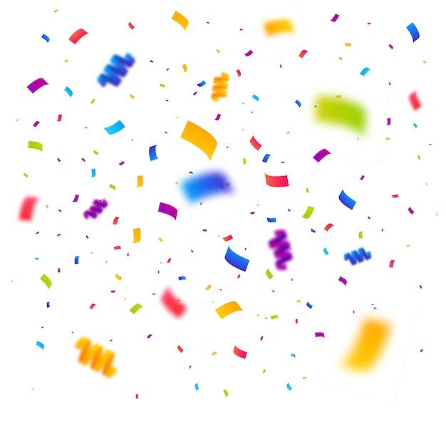 Vector fondo de explosión de confeti multicolor