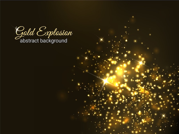 Vector fondo de explosión de oro