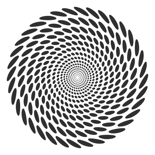El fondo de la explosión solar de círculo de puntos Vector Ilustración de la imagen aislada en fondo blanco
