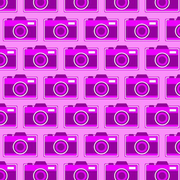 Vector fondo fabuloso de patrones sin fisuras de cámara rosa