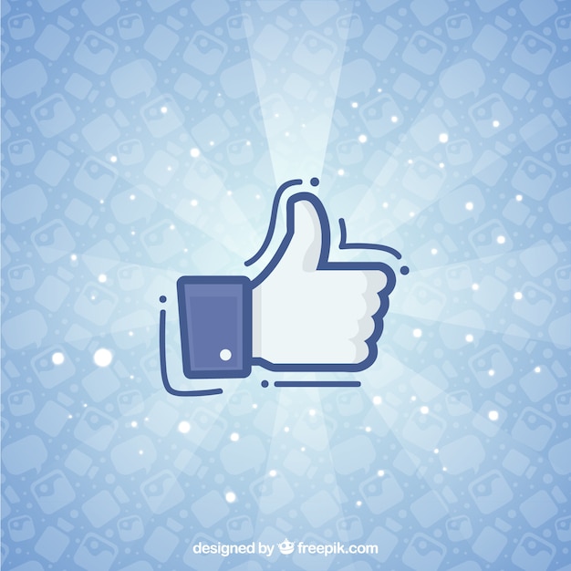 Vector fondo de facebook con icono de me gusta