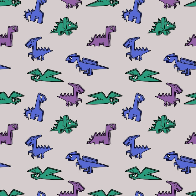 Fondo de fantasía de dinosaurio sin fisuras.