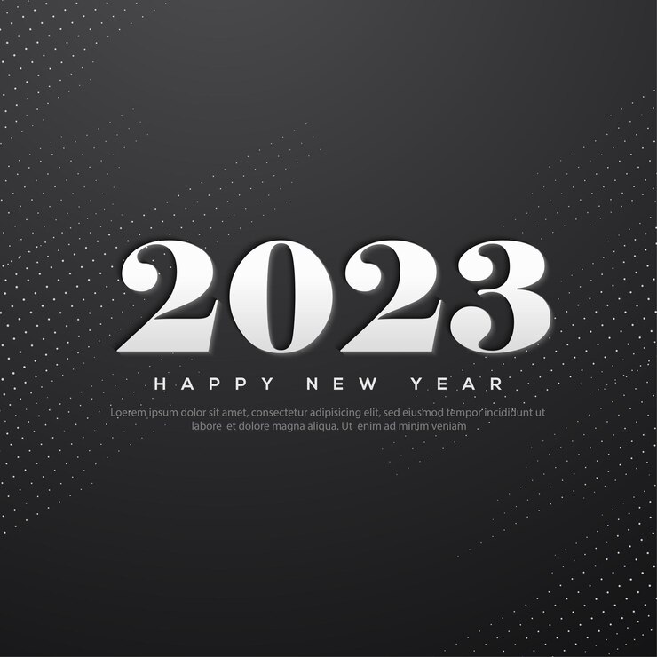 Fondo de feliz año nuevo 2023 con concepto de números presionados
