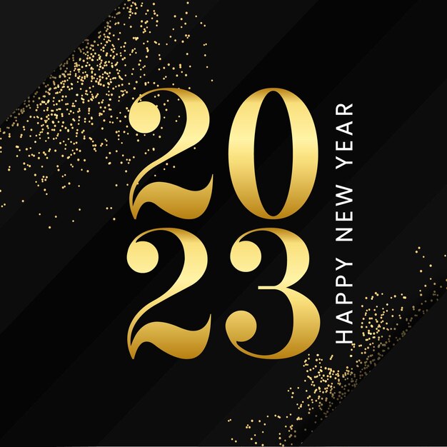 Fondo de feliz año nuevo 2023 de diseño creativo