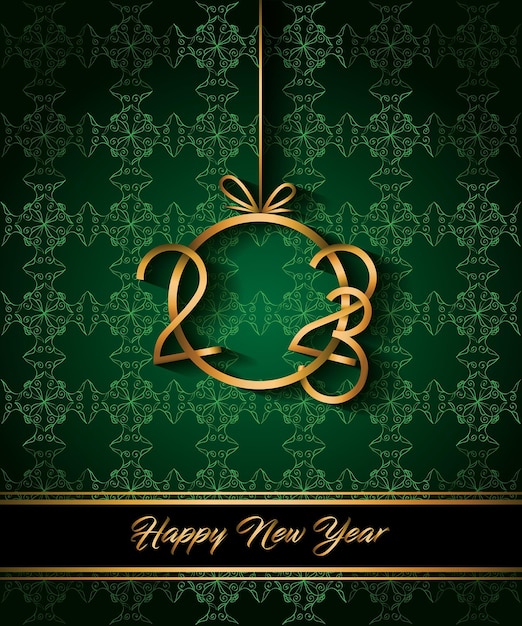 Fondo de feliz año nuevo 2023 para sus invitaciones de temporada, carteles festivos, tarjetas de felicitación