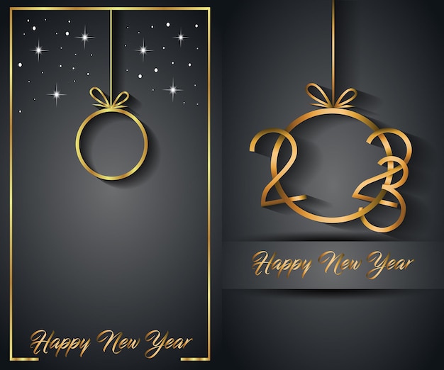 Fondo de Feliz Año Nuevo 2023 para sus invitaciones de temporada, carteles festivos, tarjetas de felicitación