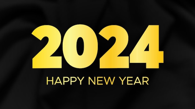 Fondo de Feliz Año Nuevo 2024 Moderna plantilla de banner de felicitación