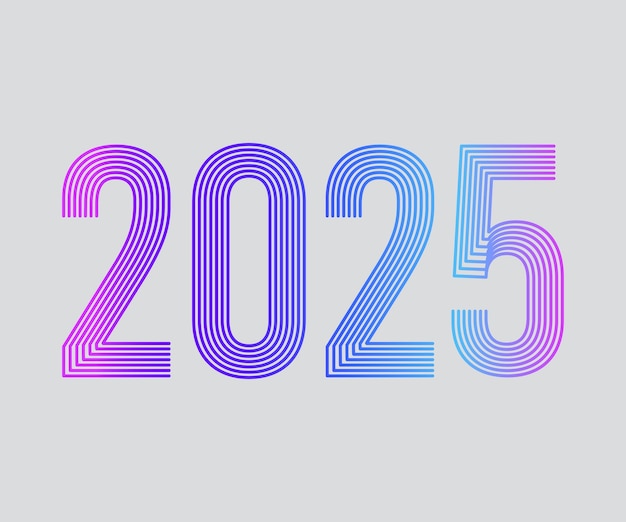 Fondo de Feliz Año Nuevo 2025 Bandera con números fecha año nuevo 2025