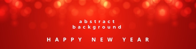 Fondo de feliz año nuevo banner de linkedin