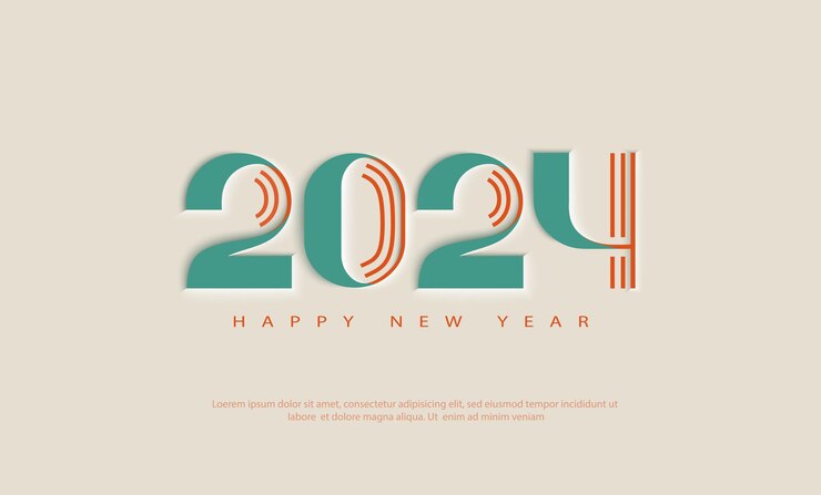Fondo de feliz año nuevo suave presionado 2024