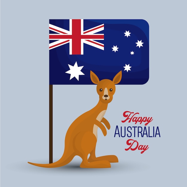 Vector fondo feliz día de australia